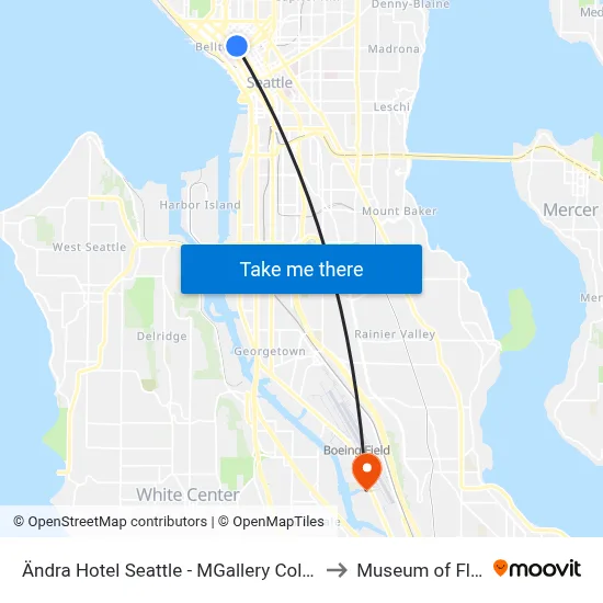 Ändra Hotel Seattle - MGallery Collection to Museum of Flight map