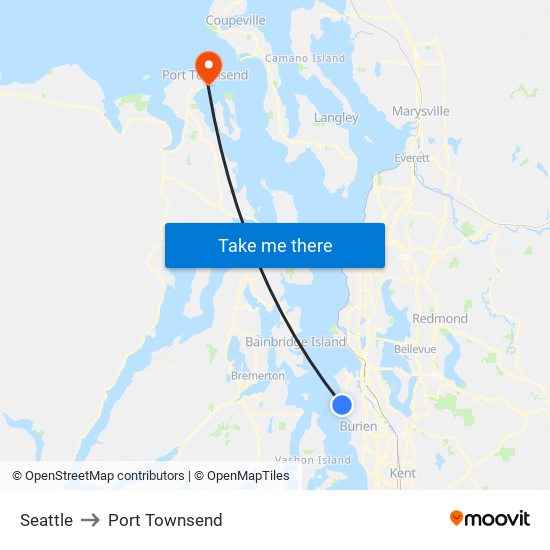 Seattle to Port Townsend map