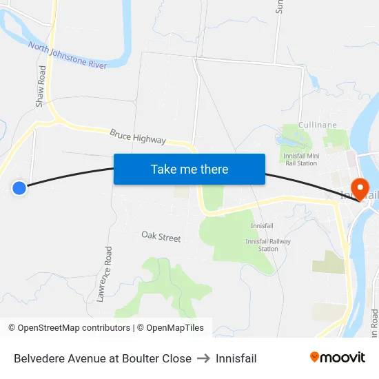 Belvedere Avenue at Boulter Close to Innisfail map
