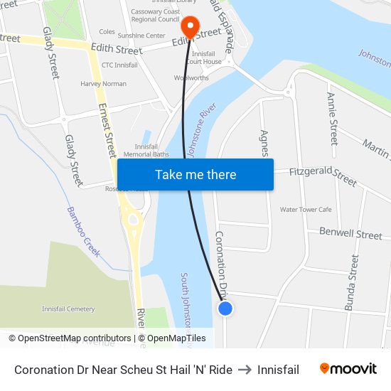 Coronation Dr Near Scheu St Hail 'N' Ride to Innisfail map