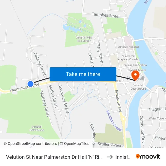 Velution St Near Palmerston Dr Hail 'N' Ride to Innisfail map