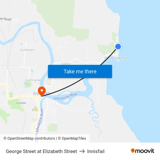 George Street at Elizabeth Street to Innisfail map