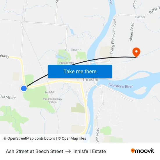Ash Street at Beech Street to Innisfail Estate map