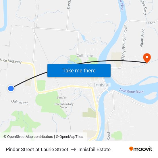 Pindar Street at Laurie Street to Innisfail Estate map