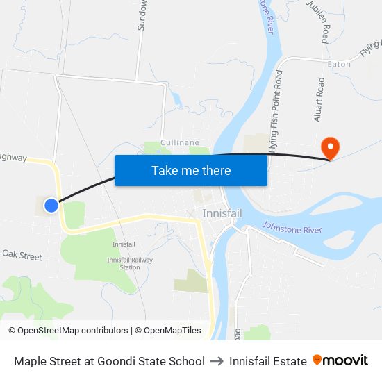 Maple Street at Goondi State School to Innisfail Estate map