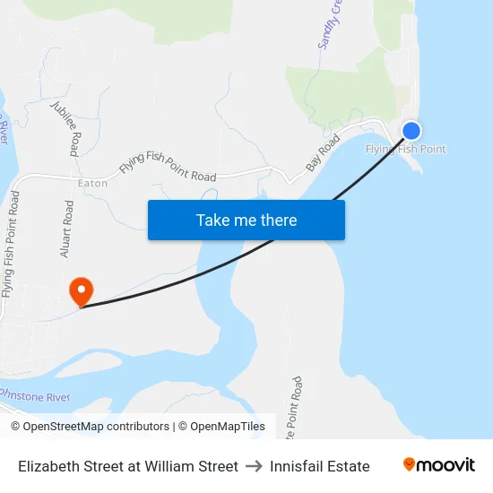 Elizabeth Street at William Street to Innisfail Estate map