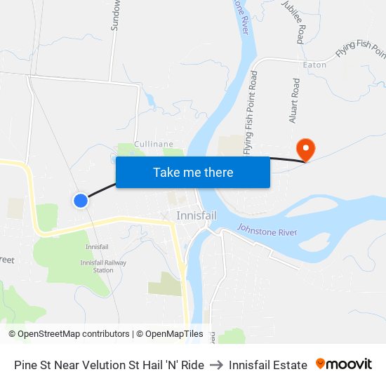 Pine St Near Velution St Hail 'N' Ride to Innisfail Estate map