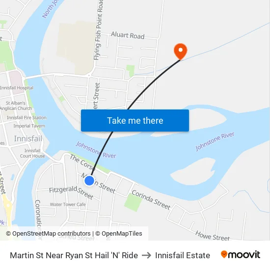 Martin St Near Ryan St Hail 'N' Ride to Innisfail Estate map