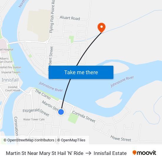 Martin St Near Mary St Hail 'N' Ride to Innisfail Estate map