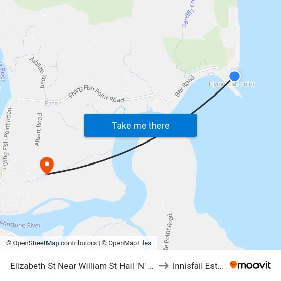 Elizabeth St Near William St Hail 'N' Ride to Innisfail Estate map