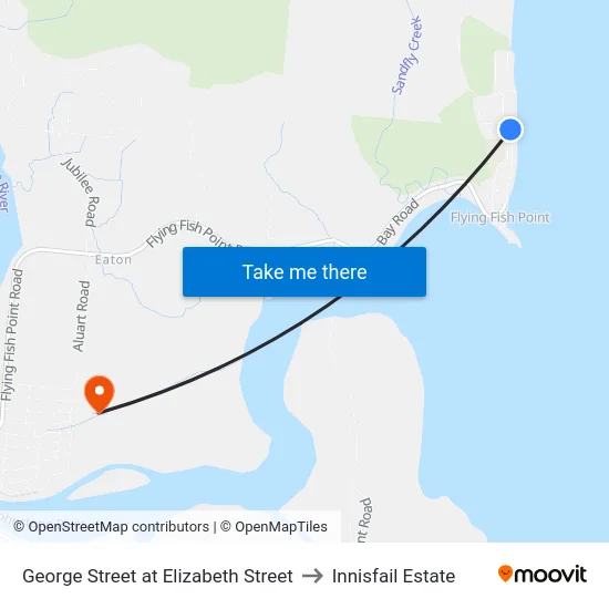 George Street at Elizabeth Street to Innisfail Estate map