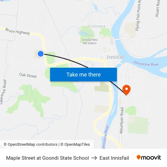 Maple Street at Goondi State School to East Innisfail map
