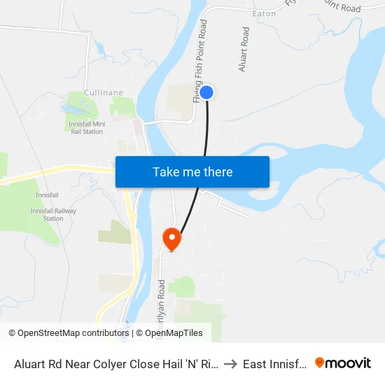 Aluart Rd Near Colyer Close Hail 'N' Ride to East Innisfail map