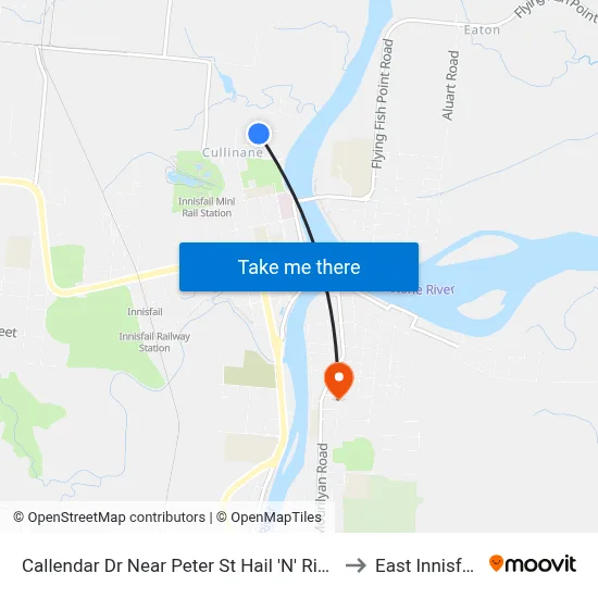 Callendar Dr Near Peter St Hail 'N' Ride to East Innisfail map