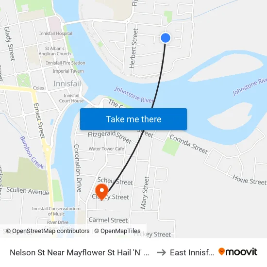 Nelson St Near Mayflower St Hail 'N' Ride to East Innisfail map