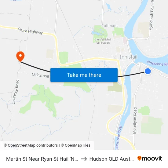 Martin St Near Ryan St Hail 'N' Ride to Hudson QLD Australia map
