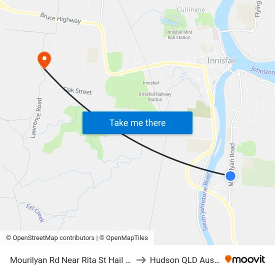 Mourilyan Rd Near Rita St Hail 'N' Ride to Hudson QLD Australia map