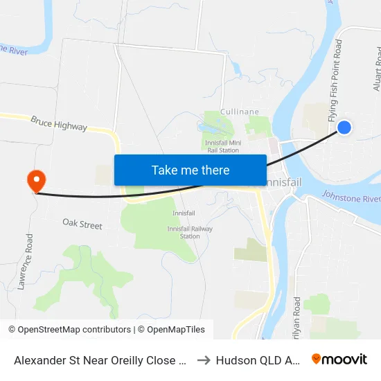 Alexander St Near Oreilly Close Hail 'N' Ride to Hudson QLD Australia map