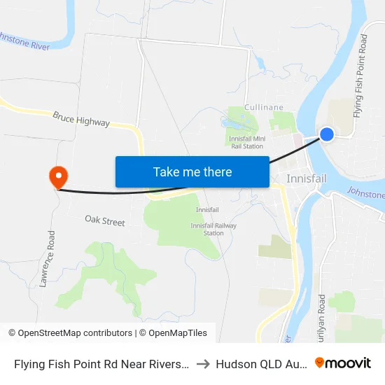 Flying Fish Point Rd Near Riverside Cr Hnr to Hudson QLD Australia map