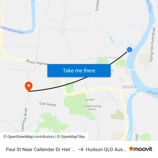 Paul St Near Callendar Dr Hail 'N' Ride to Hudson QLD Australia map