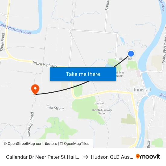 Callendar Dr Near Peter St Hail 'N' Ride to Hudson QLD Australia map