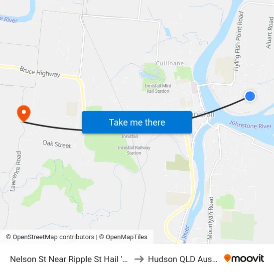 Nelson St Near Ripple St Hail 'N' Ride to Hudson QLD Australia map