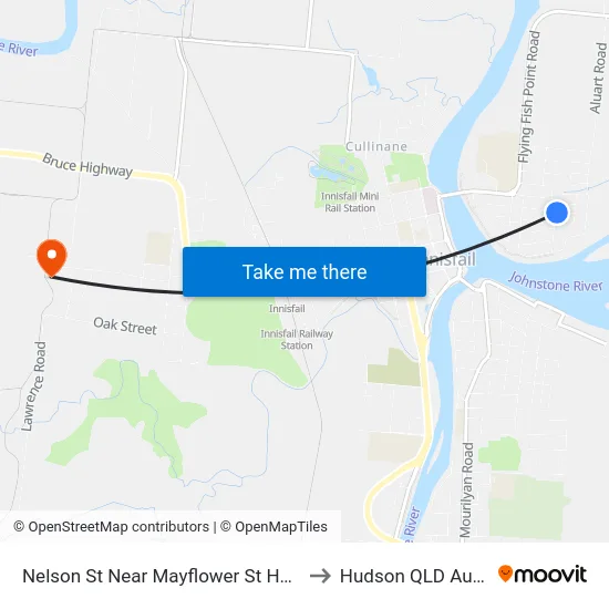 Nelson St Near Mayflower St Hail 'N' Ride to Hudson QLD Australia map