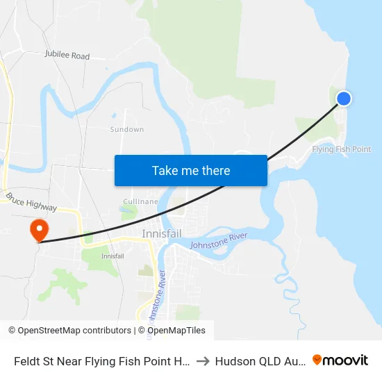 Feldt St Near Flying Fish Point Hail 'N' Ride to Hudson QLD Australia map