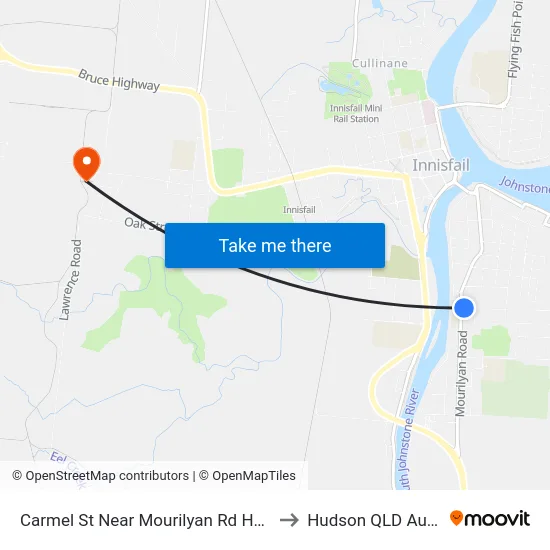 Carmel St Near Mourilyan Rd Hail 'N' Ride to Hudson QLD Australia map
