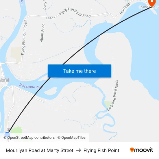 Mourilyan Road at Marty Street to Flying Fish Point map