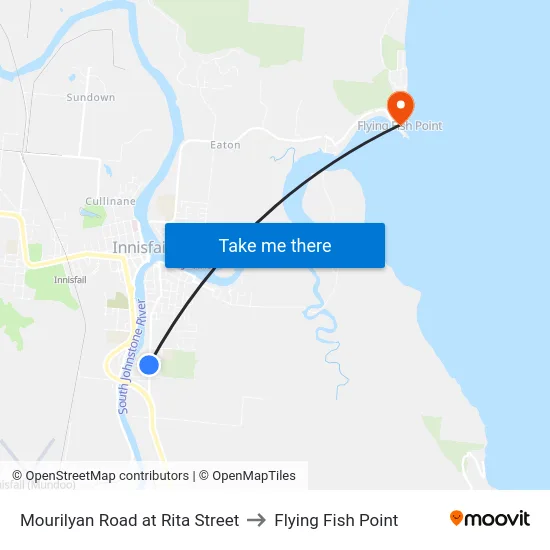 Mourilyan Road at Rita Street to Flying Fish Point map