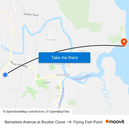 Belvedere Avenue at Boulter Close to Flying Fish Point map