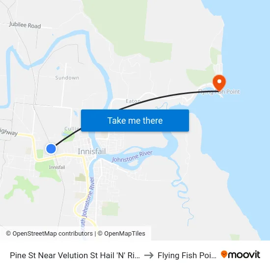 Pine St Near Velution St Hail 'N' Ride to Flying Fish Point map