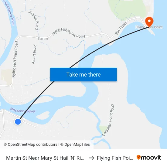 Martin St Near Mary St Hail 'N' Ride to Flying Fish Point map