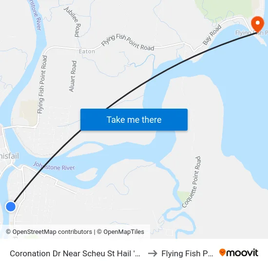 Coronation Dr Near Scheu St Hail 'N' Ride to Flying Fish Point map