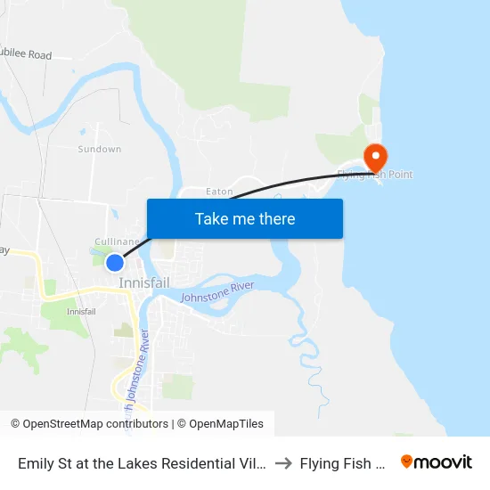 Emily St at the Lakes Residential Village Hnr to Flying Fish Point map