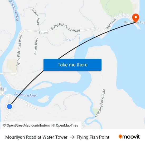 Mourilyan Road at Water Tower to Flying Fish Point map