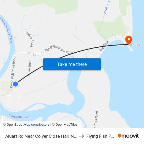 Aluart Rd Near Colyer Close Hail 'N' Ride to Flying Fish Point map