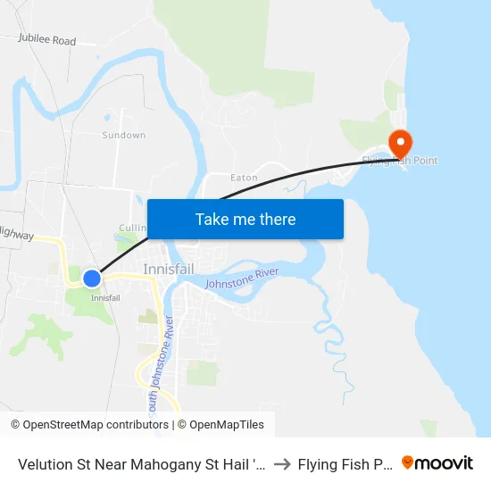 Velution St Near Mahogany St Hail 'N' Ride to Flying Fish Point map