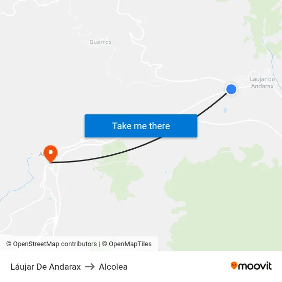 Láujar De Andarax to Alcolea map