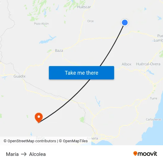 María to Alcolea map
