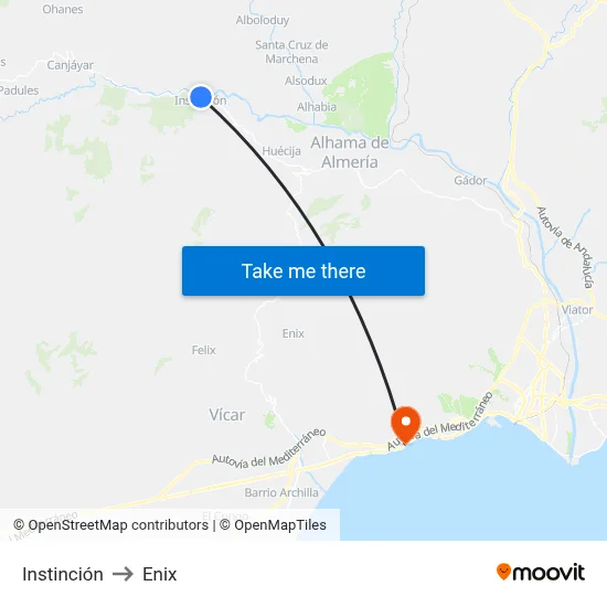 Instinción to Enix map