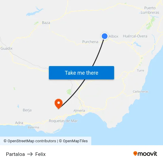 Partaloa to Felix map