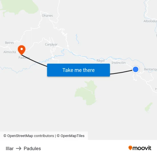 Illar to Padules map
