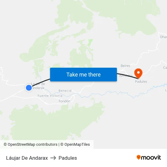 Láujar De Andarax to Padules map