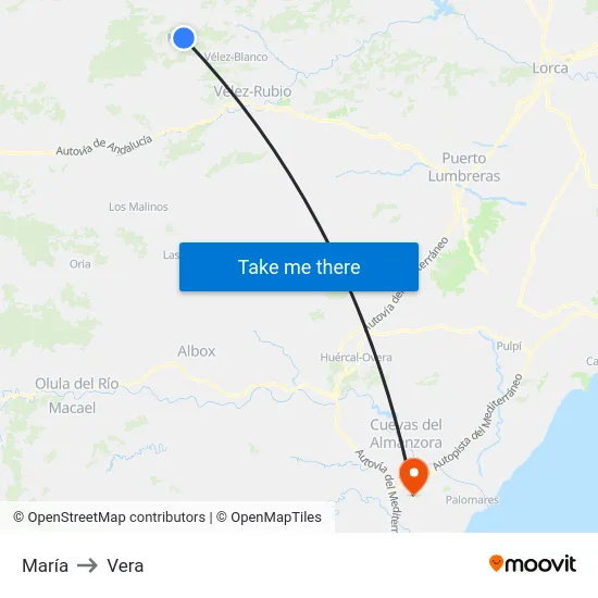 María to Vera map