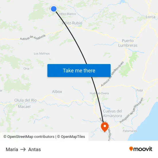 María to Antas map