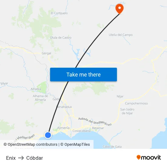 Enix to Cóbdar map