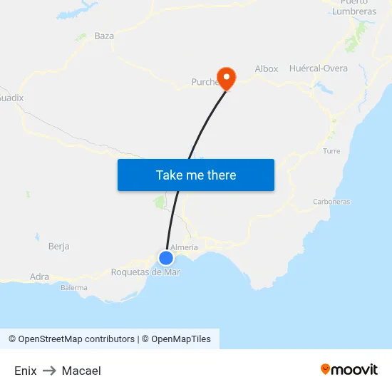 Enix to Macael map