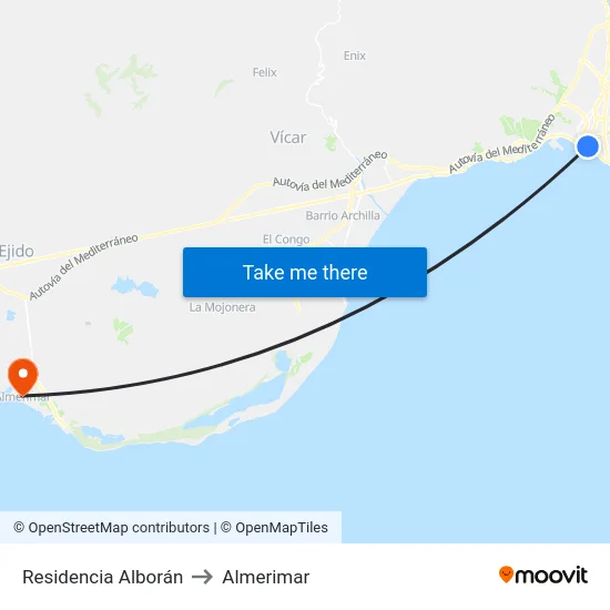 Residencia Alborán to Almerimar map